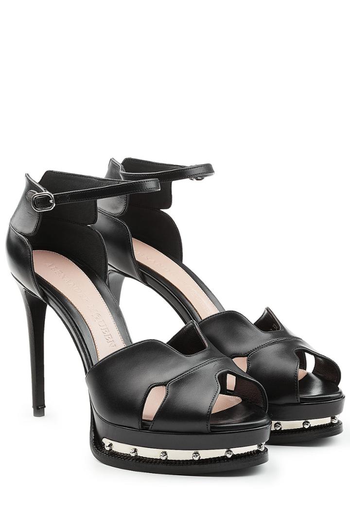 Alexander Mcqueen Alexander Mcqueen Platform Sandals With Skull Stud Embellishment