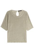 Steffen Schraut Steffen Schraut Embellished Linen Top - Green