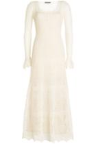 Alexander Mcqueen Alexander Mcqueen Open Lace Dress With Silk
