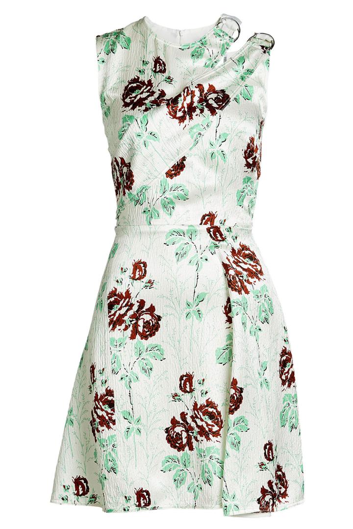 Victoria Beckham Victoria Beckham Printed Dress With Silk