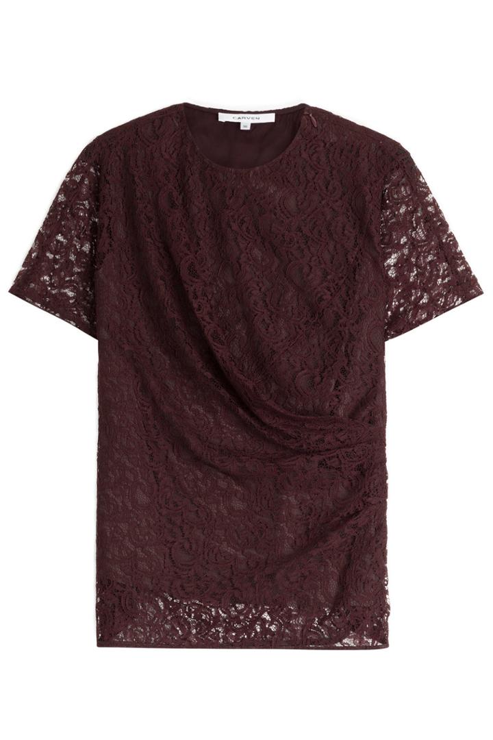 Carven Carven Draped Lace Top