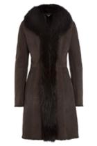 Sly010 Sly010 Suede Coat With Raccoon Fur - None