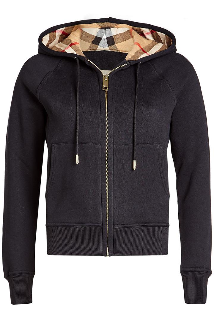 Burberry London Burberry London Zipped Cotton Hoody - Black
