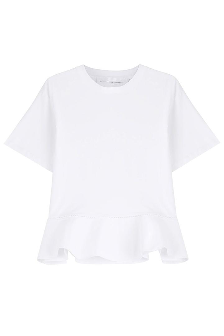 Victoria, Victoria Beckham Victoria, Victoria Beckham Cotton T-shirt With Peplum