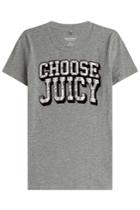 Juicy Couture Juicy Couture Embellished Cotton T-shirt - Grey