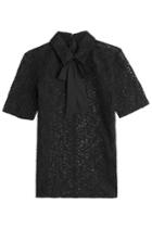 The Kooples The Kooples Lace Blouse With Grosgrain Bow