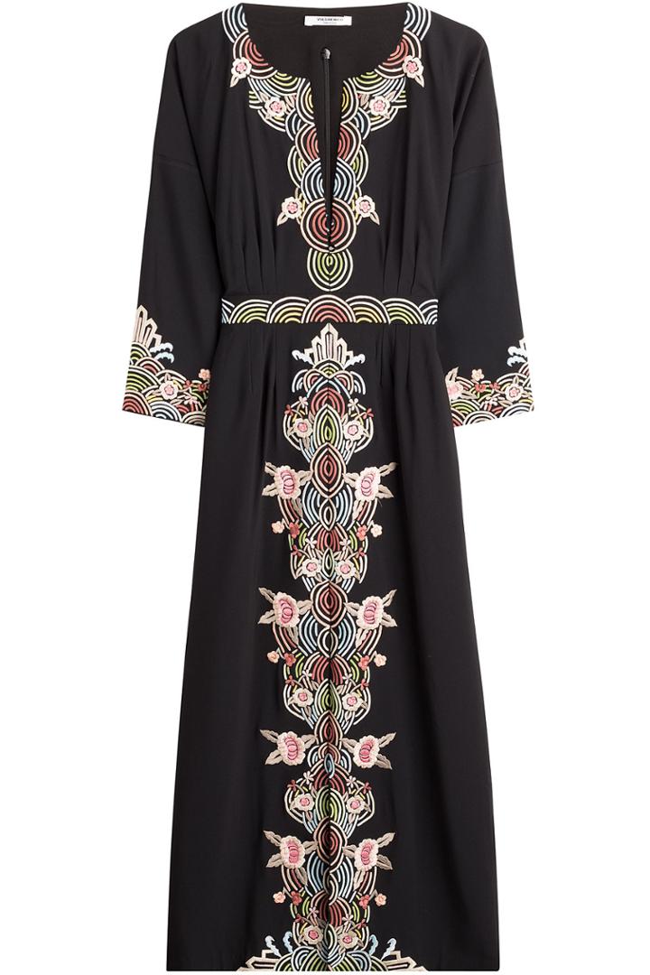 Vilshenko Vilshenko Embroidered Midi Dress - Multicolor