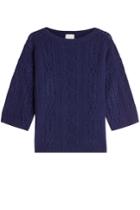 Claudia Schiffer Claudia Schiffer Cable Knit Pullover In Wool And Cashmere
