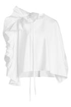 Delpozo Delpozo Ruffled Oversize Cotton Shirt