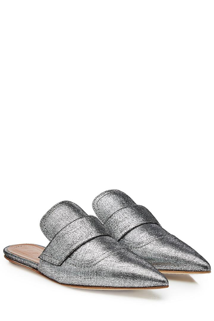 Marni Marni Sabot Metallic Loafers