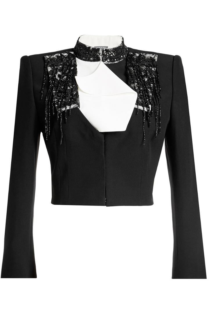 Alexander Mcqueen Alexander Mcqueen Embellished Cropped Jacket
