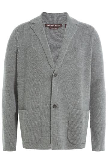Michael Kors Collection Michael Kors Collection Extra Fine Merino Wool Cardigan - Grey