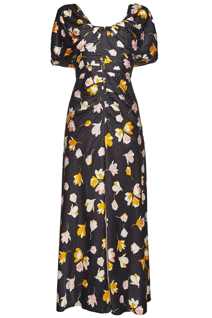 Self-portrait Self-portrait Off Shoulder Printed Maxi Dress