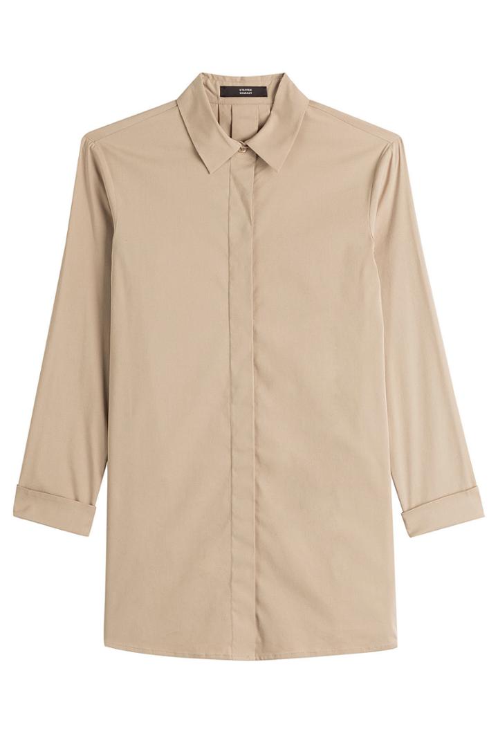 Steffen Schraut Steffen Schraut Cropped Sleeve Button-down - Grey
