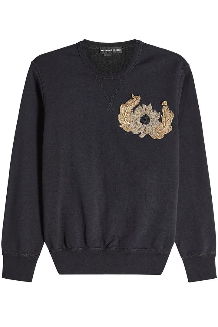 Alexander Mcqueen Alexander Mcqueen Cotton Sweatshirt With Embellishment