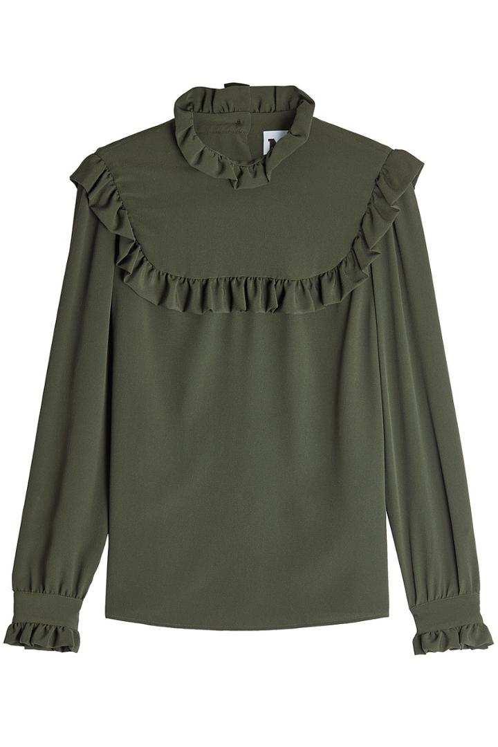 M Missoni M Missoni Flutter Trim Blouse With Silk