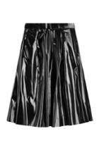 Marc Jacobs Marc Jacobs Pleated Patent Skirt - Black