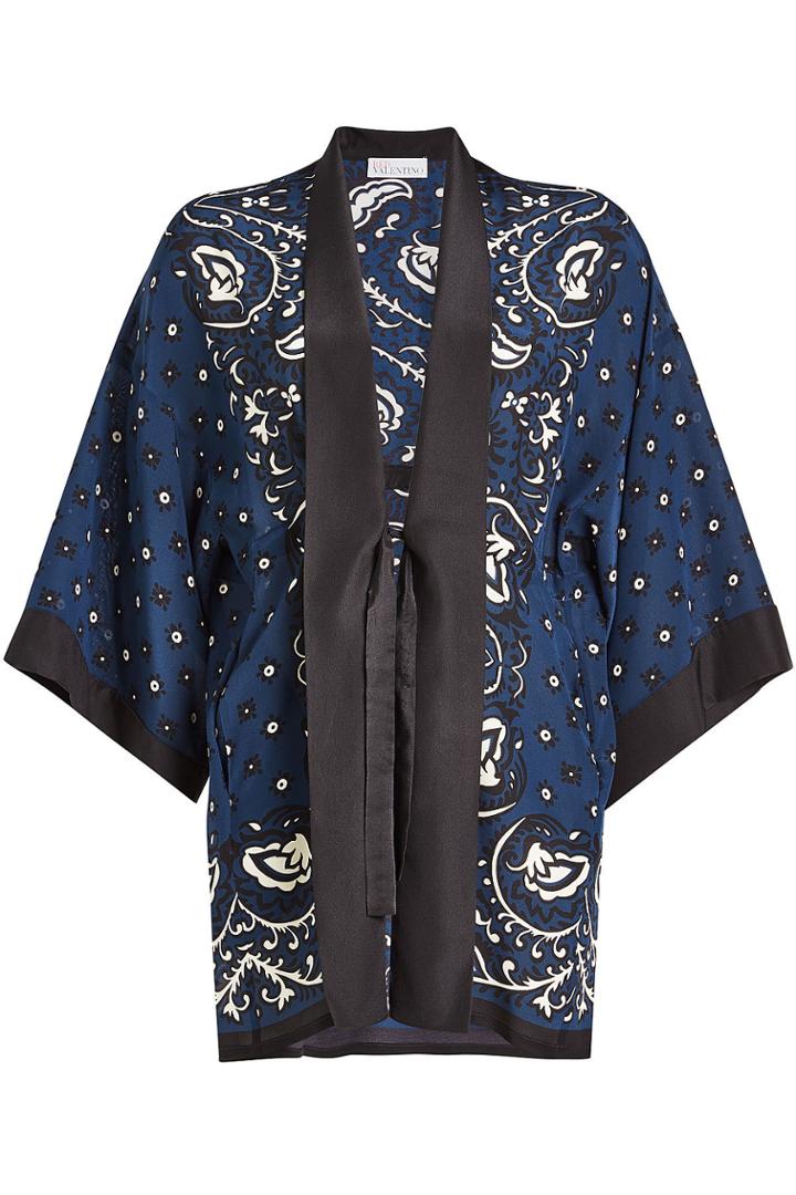 Red Valentino Red Valentino Paisley Print Silk Kimono