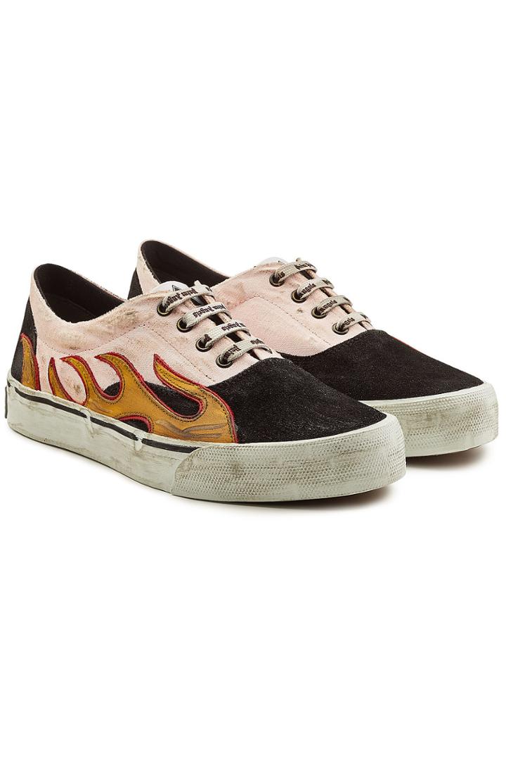 Palm Angels Palm Angels Distressed Suede Sneakers