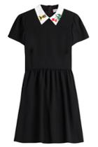 Red Valentino Red Valentino Dress With Applique On Collar - Black