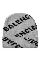 Balenciaga Balenciaga Logo Jacquard Hat In Virgin Wool