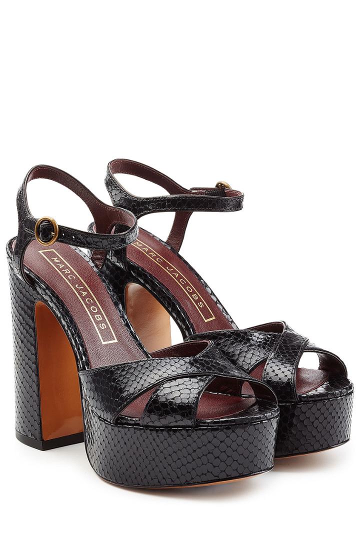 Marc Jacobs Marc Jacobs Textured Leather Platform Sandals
