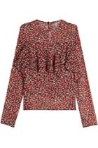 Philosophy Di Lorenzo Serafini Philosophy Di Lorenzo Serafini Ruffle Front Silk Chiffon Blouse