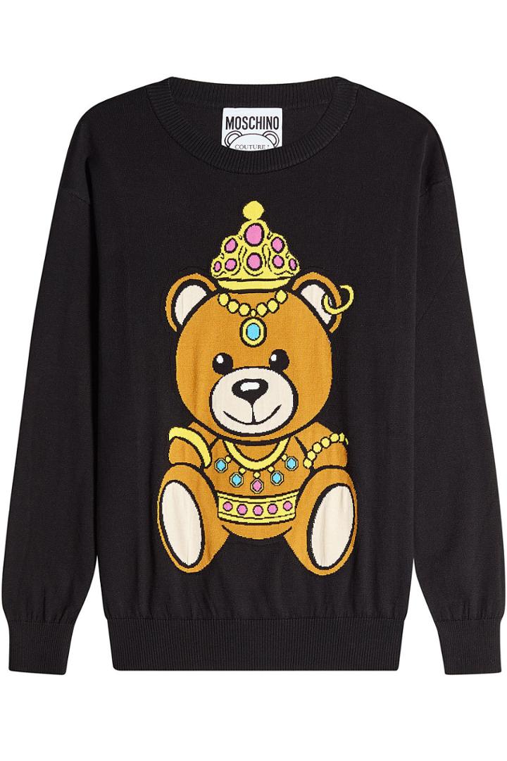 Moschino Moschino Printed Cotton Pullover - Black