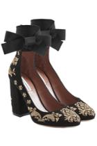 Tabitha Simmons Tabitha Simmons Embroidered Suede Pumps