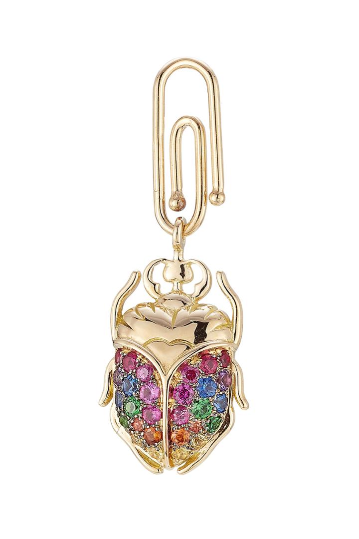 Aurélie Bidermann Fine Jewelry Aurélie Bidermann Fine Jewelry 18kt Gold Pendant With Amethyst/sapphire/ Rubies/tsavorite