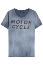 Rude Riders Rude Riders Motorcycle Cotton T- Shirt - Blue