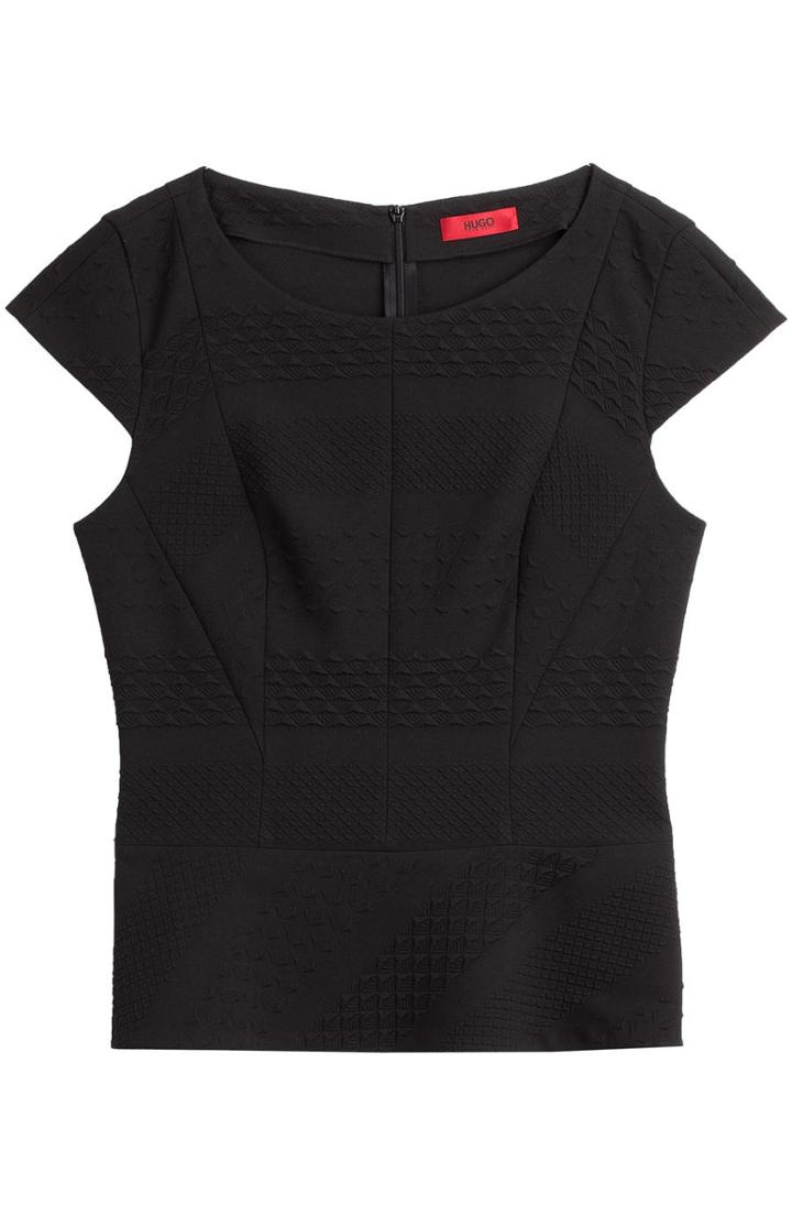 Hugo Channa Textured Crepe Top