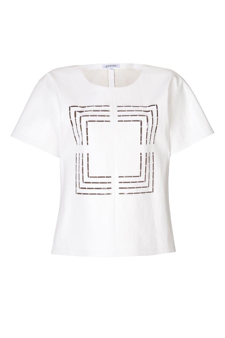 Jitrois Jitrois Leather Top With Cutouts - White