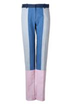 Céline Céline Tonal-blue/pale Rose Colorblock Denim Pants