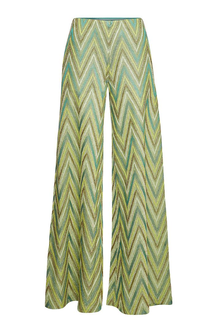 M Missoni M Missoni Chevron Knit Metallic Pants