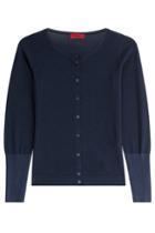 Hugo Hugo Silk-cotton-cashmere Cardigan - Blue