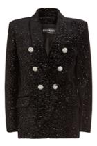Balmain Balmain Milky Way Velvet Blazer With Embossed Buttons
