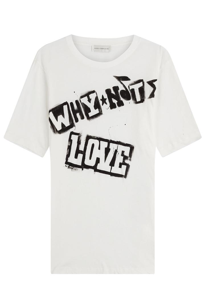 Faith Connexion Faith Connexion Printed Cotton T-shirt - White