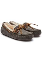 Ugg Ugg Dakota Suede Slippers With Shearling Insole
