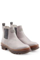 Brunello Cucinelli Brunello Cucinelli Leather Ankle Boots With Gripped Rubber Sole - Grey