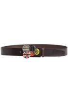 Dsquared2 Dsquared2 Leather Belt With Badge Embellishments