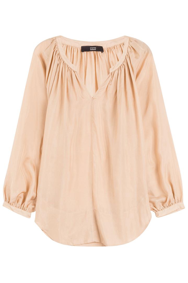 Steffen Schraut Steffen Schraut Gathered Silk Blouse - None