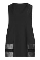 Anthony Vaccarello Anthony Vaccarello Mini Dress With Leather And Cut-out Detail