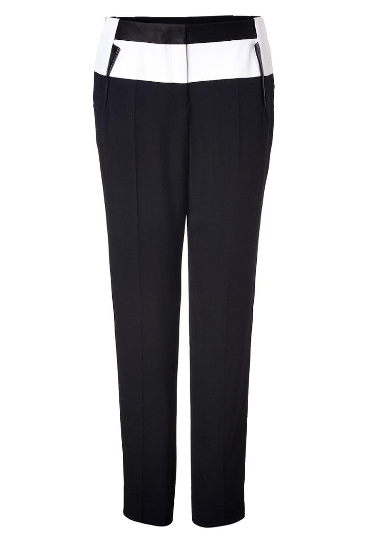 Prabal Gurung Prabal Gurung Draped Harem Pants With Leather Inserts - Black