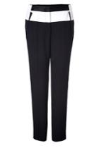 Prabal Gurung Prabal Gurung Draped Harem Pants With Leather Inserts - Black