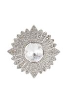 Kenneth Jay Lane Kenneth Jay Lane Crystal Embellished Brooch - Silver