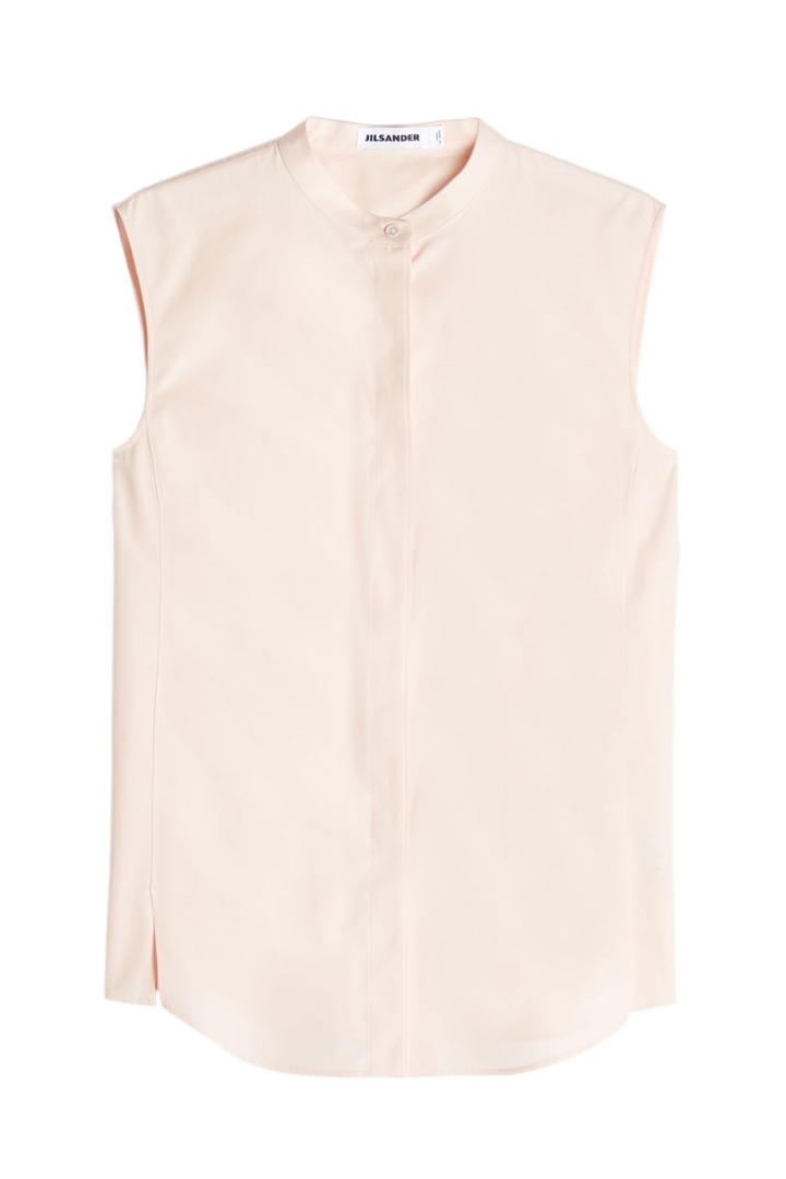Jil Sander Jil Sander Sleeveless Cotton Blouse - Pink