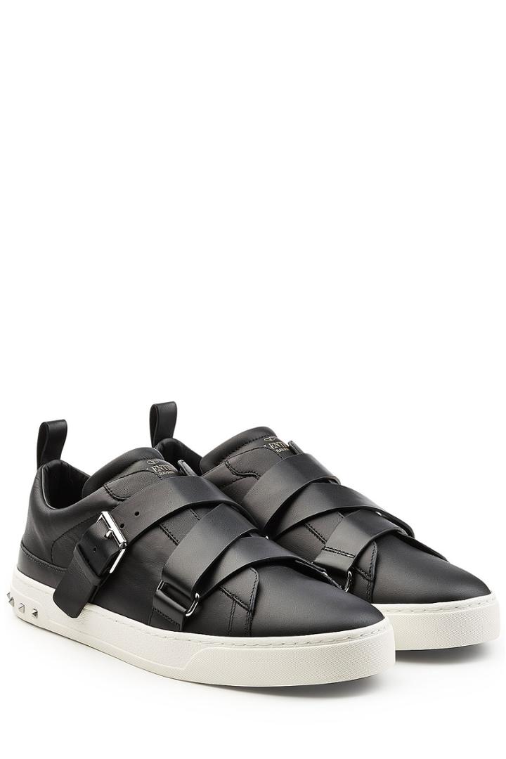 Valentino Valentino V-punk Leather Sneakers