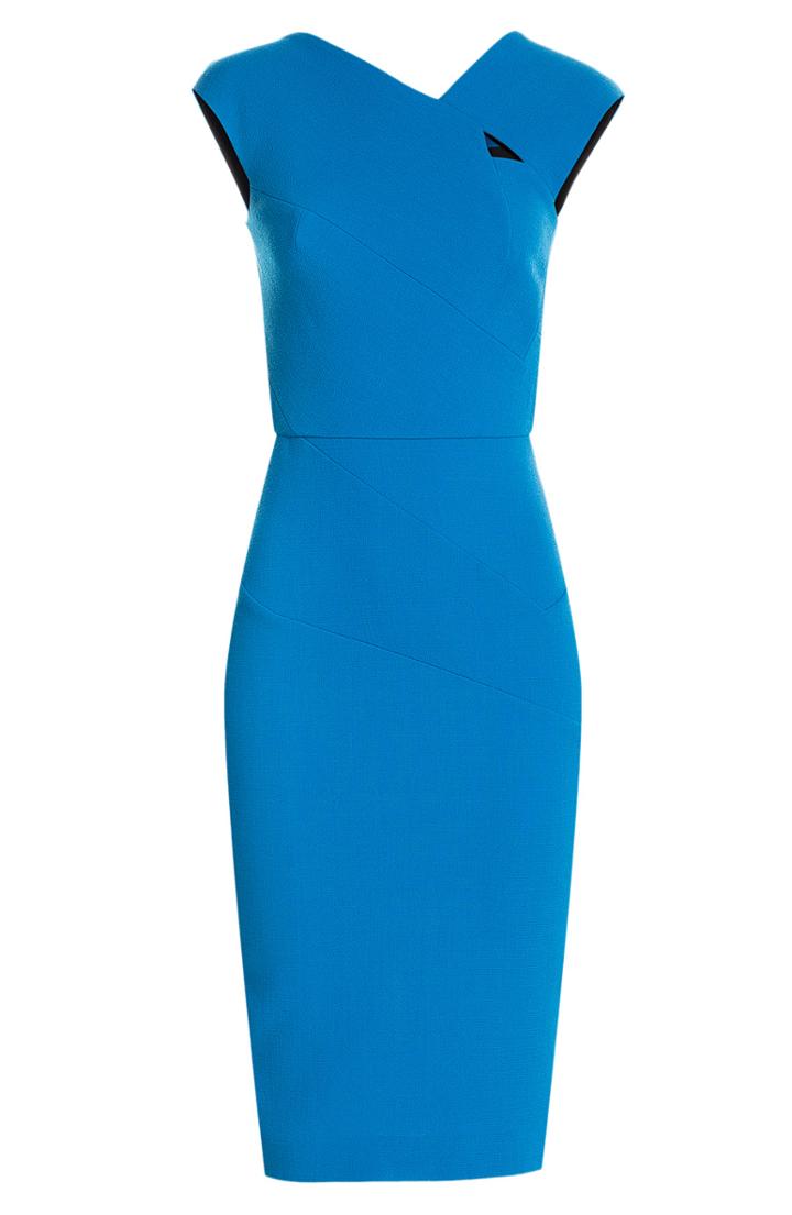 Roland Mouret Barkis Wool Crepe Dress