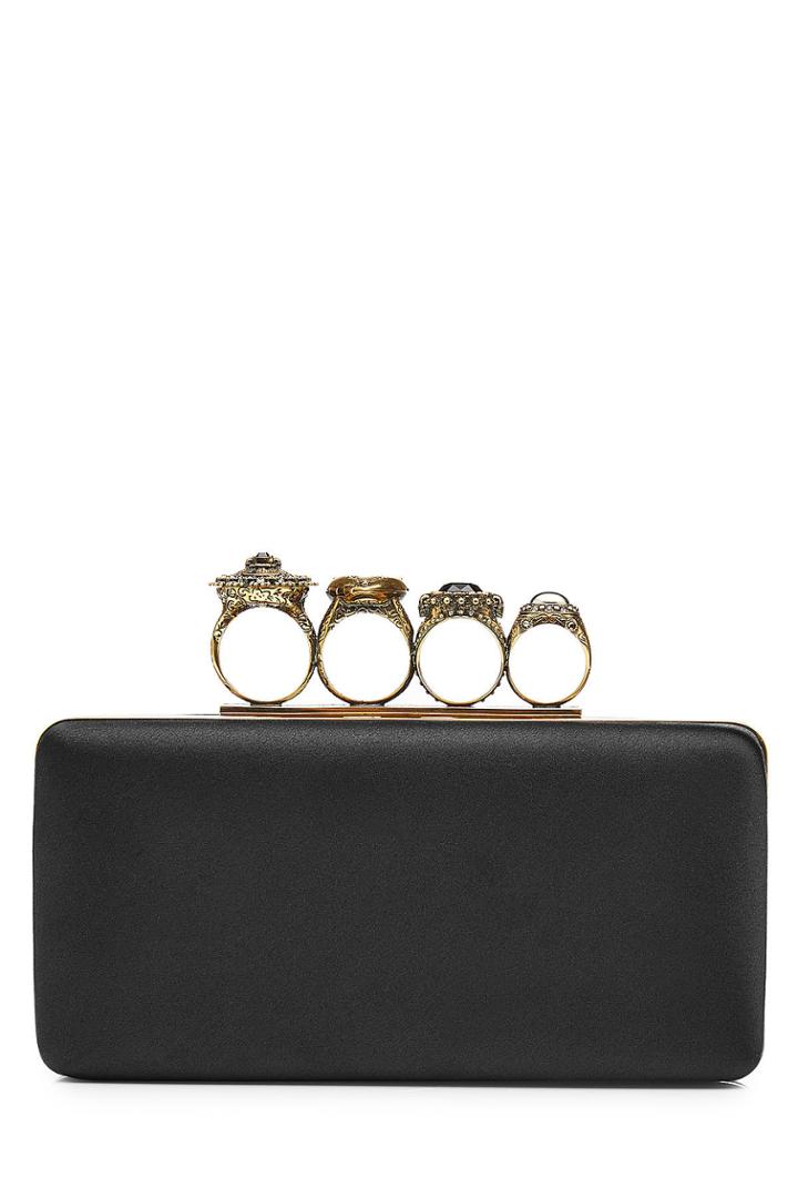 Alexander Mcqueen Alexander Mcqueen Ring Box Clutch With Silk